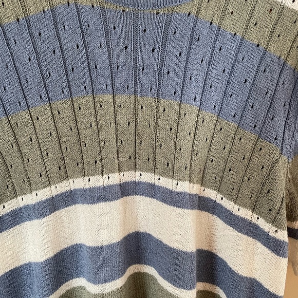 Jessica Vintage Striped T Shirt Sweater Size Large - Picture 6 of 7